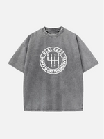 Men's washed cotton T-shirt with car enthusiast slogan: Real Cars Don?¡¥t Shift Themselves