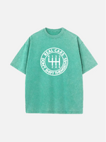 Real Cars Don't Shift Themselves Manual Transmission Acid Wash Cotton T-Shirt Eleven Oasis
