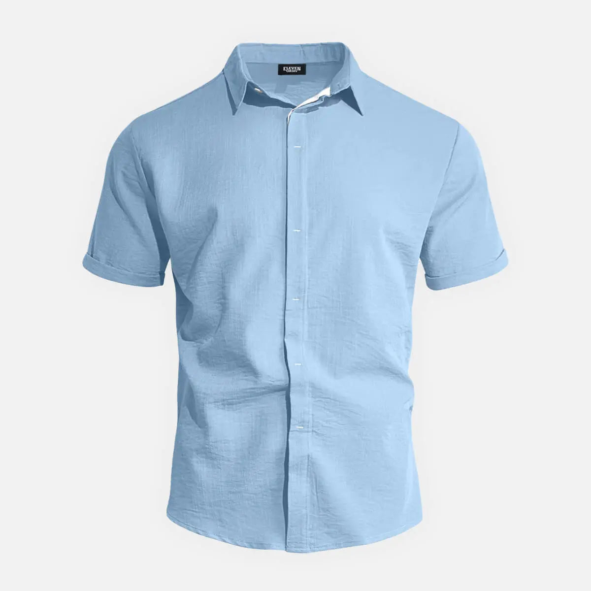 Men's Lightweight Cotton-Linen Button Shirt ElevenOasis