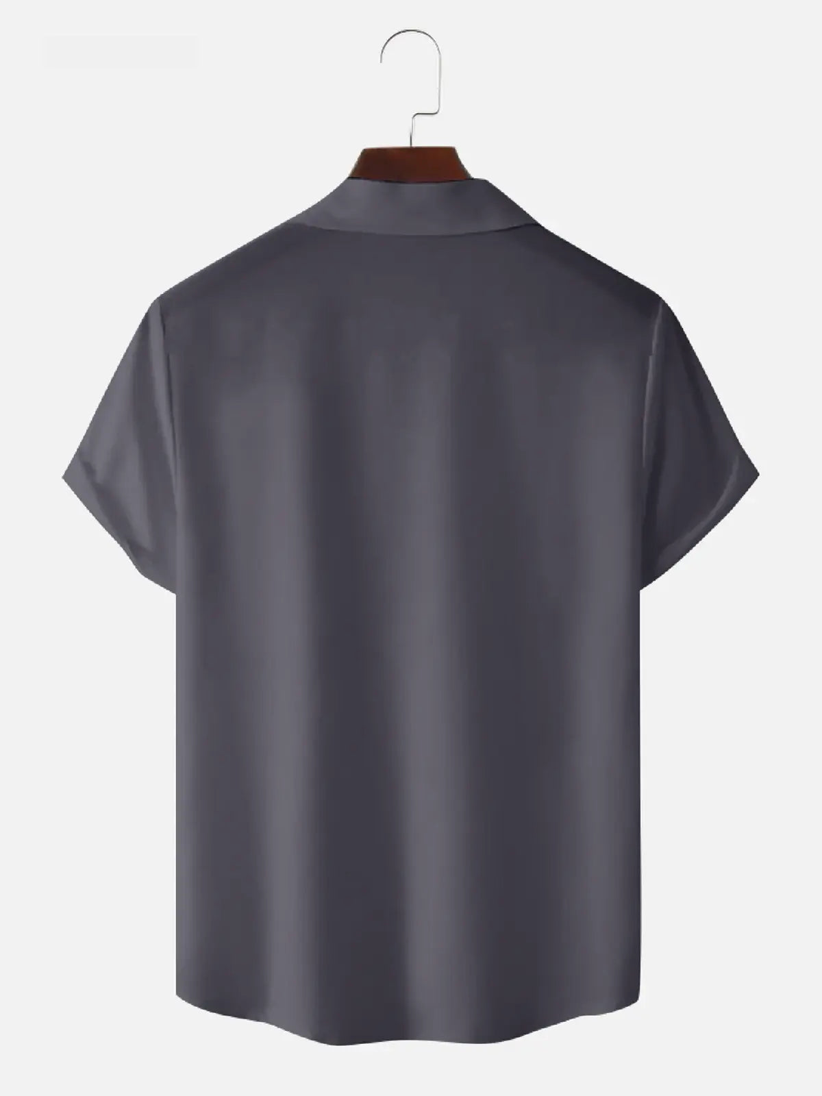 Men's Morandi Color block Panel Stripe Camp Collar Short Sleeve Shirt ElevenOasis