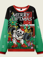 Merry Liftmas Muscle Panda Ugly Christmas Sweater Eleven Oasis