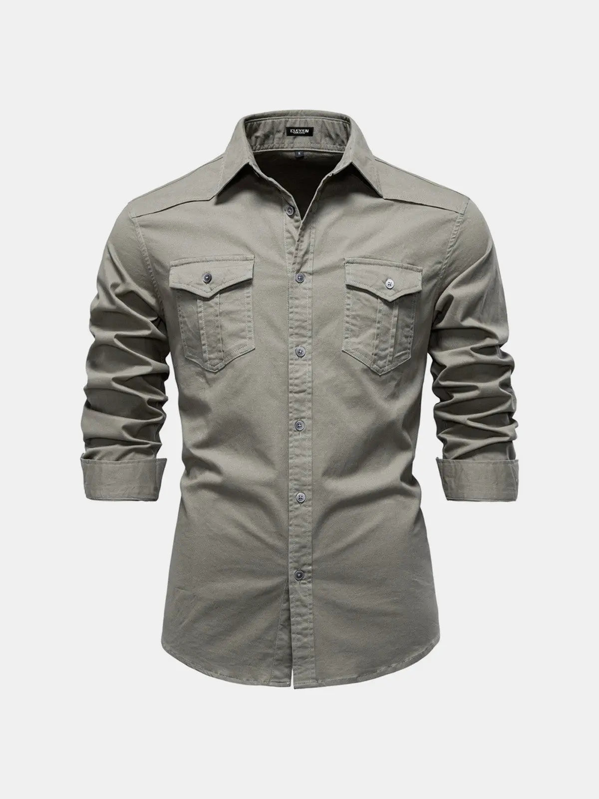 Men's Workwear Slim Fit Long Sleeve Shirt ElevenOasis