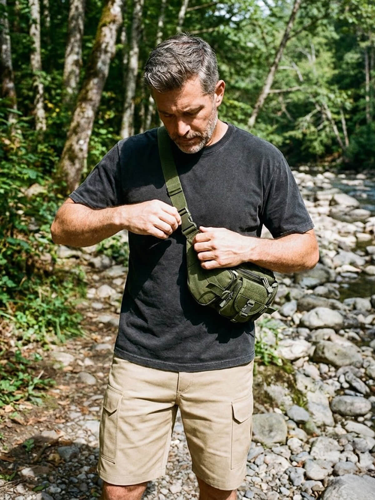 Multi-Pocket Tactical Waist Bag Eleven Oasis