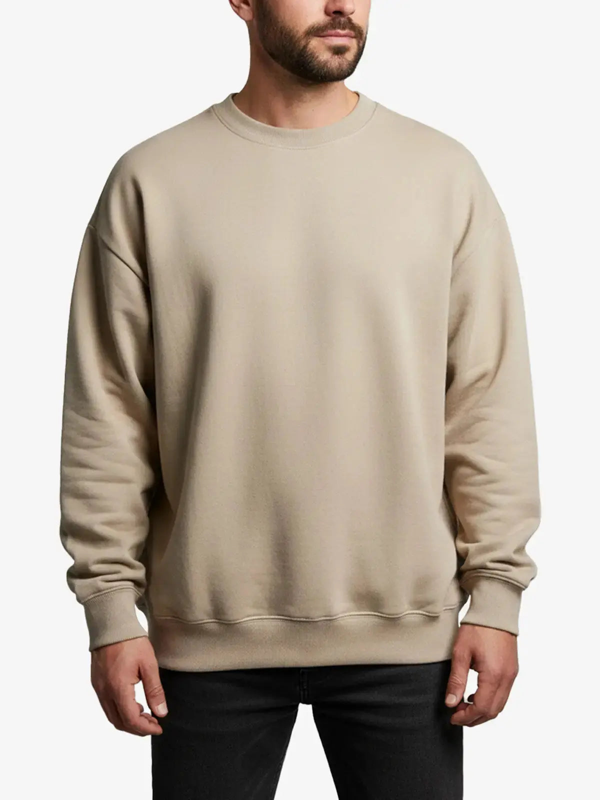 Men's Oversized Cotton Crew Neck Sweatshirt ElevenOasis