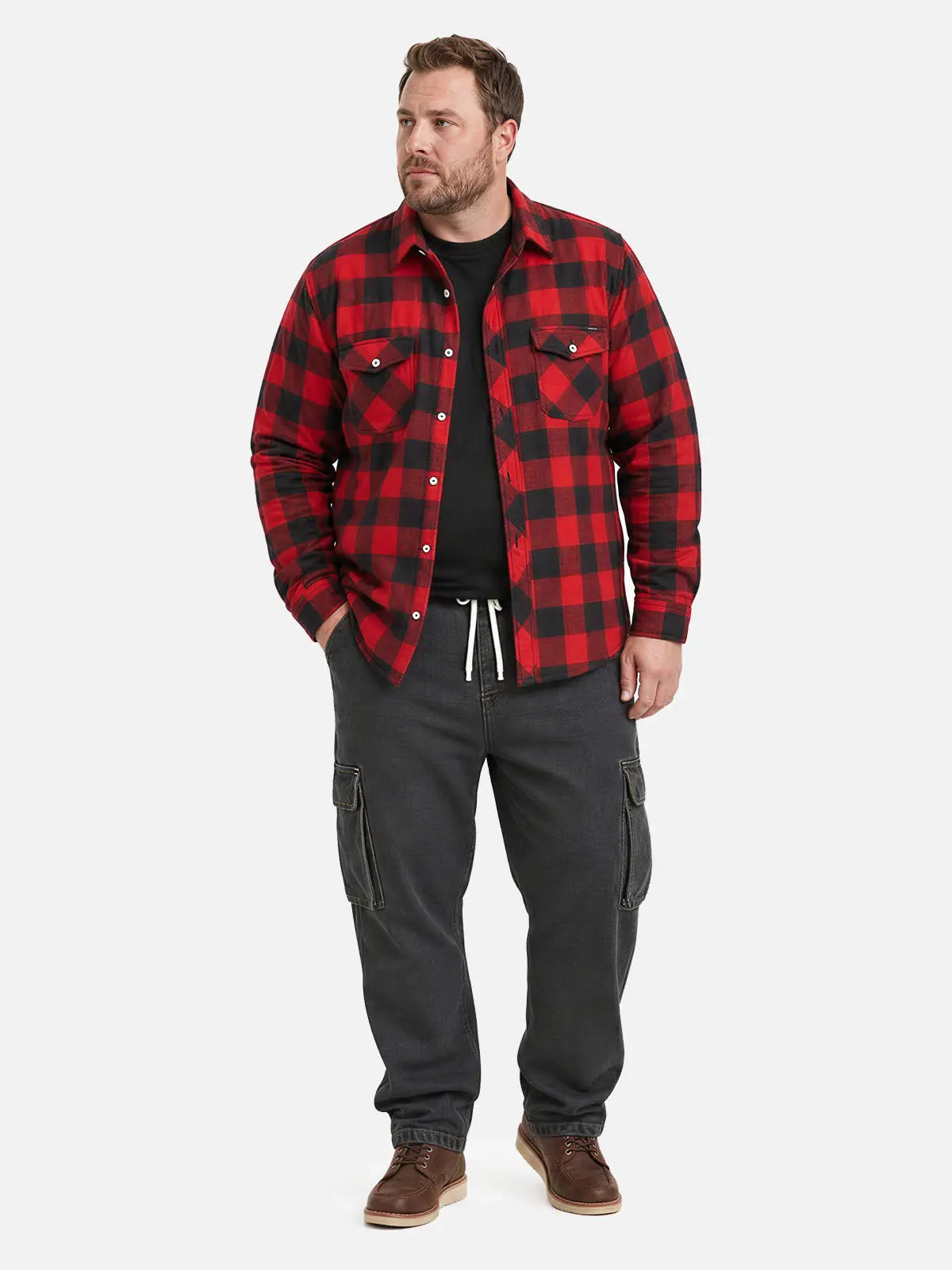 Men's Cargo Pocket Drawstring Denim Jogger Pants Eleven Oasis