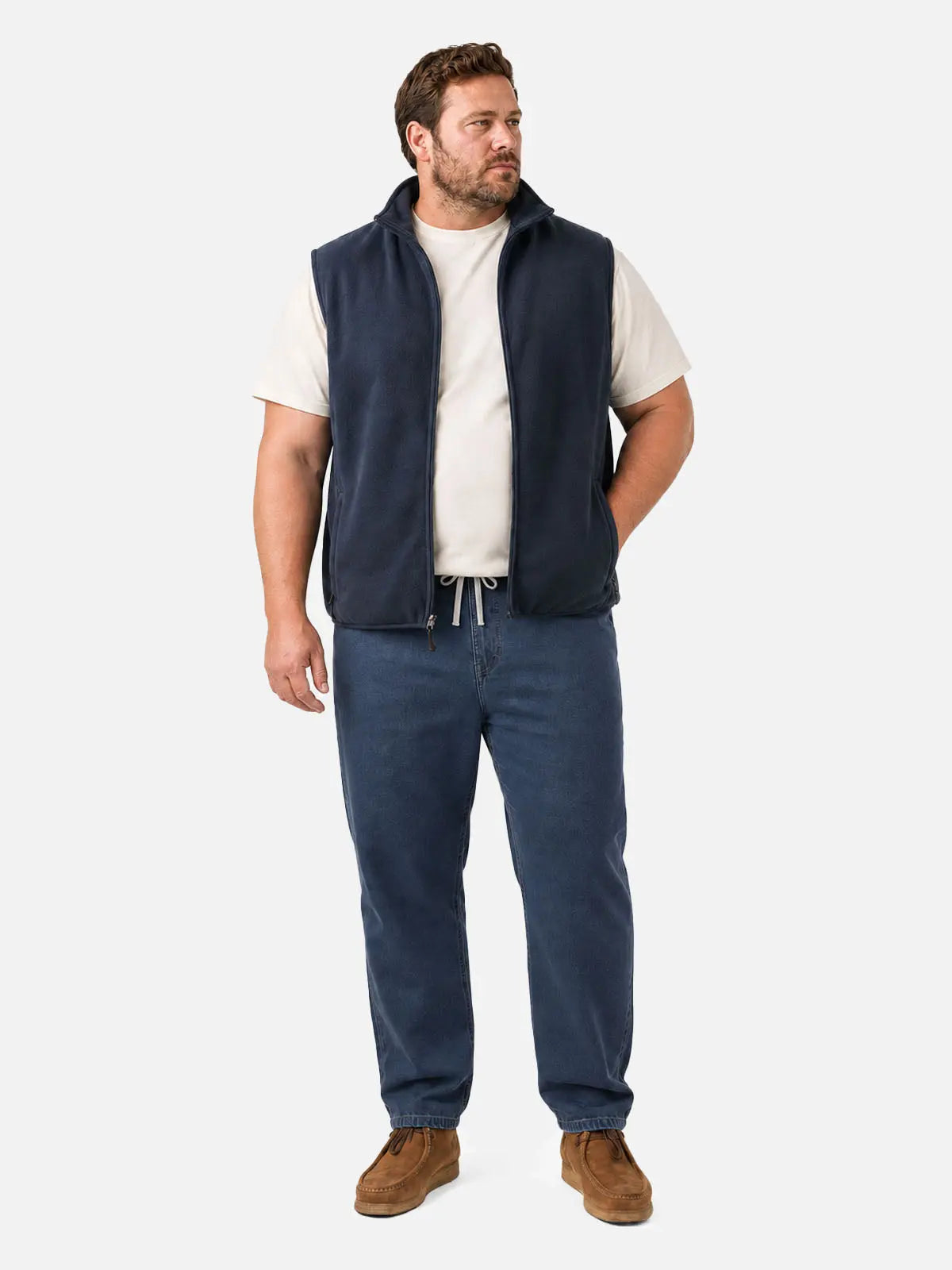 Men's Classic Straight-Leg Drawstring Denim Pants Big & Tall Eleven Oasis