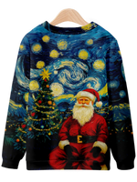 Van Gogh-Inspired Portrait of Santa Sweatshirt Eleven Oasis