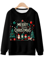 Festive Pixel Art Merry Christmas Sweatshirt Eleven Oasis