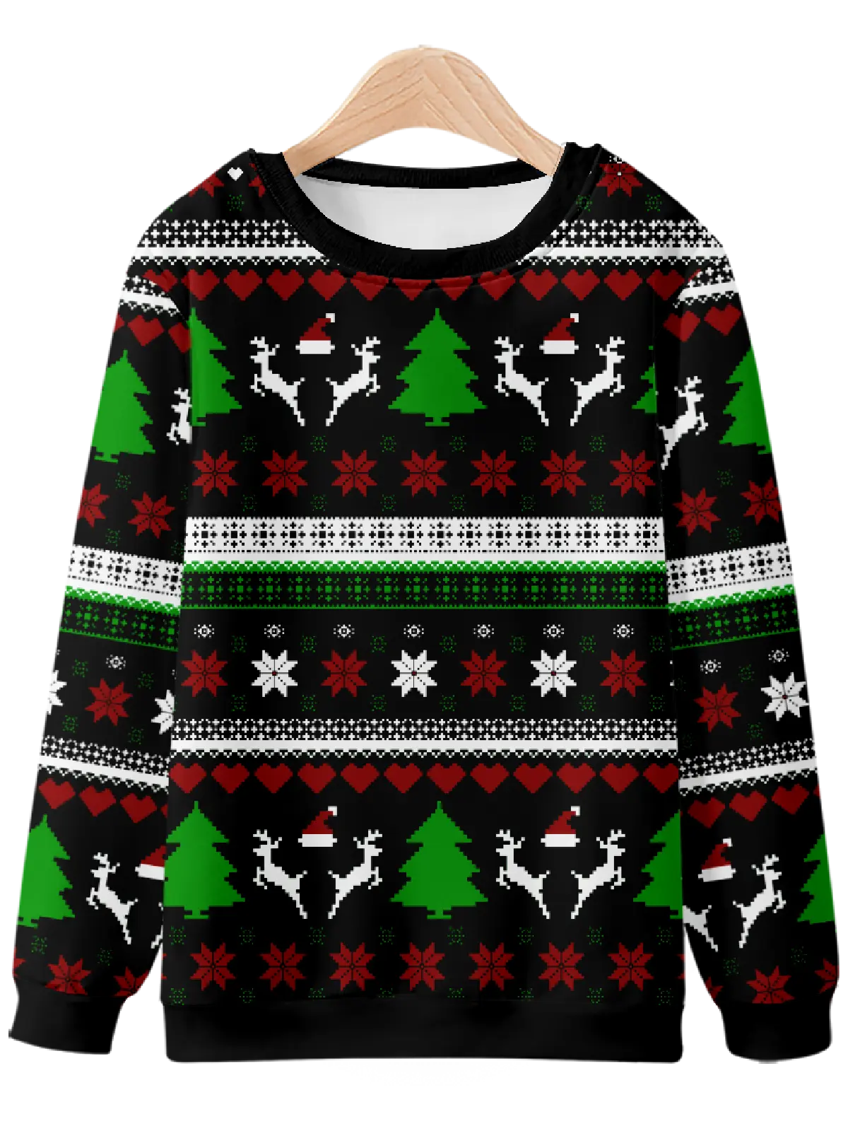 Festive Christmas Patterns Sweatshirt Eleven Oasis