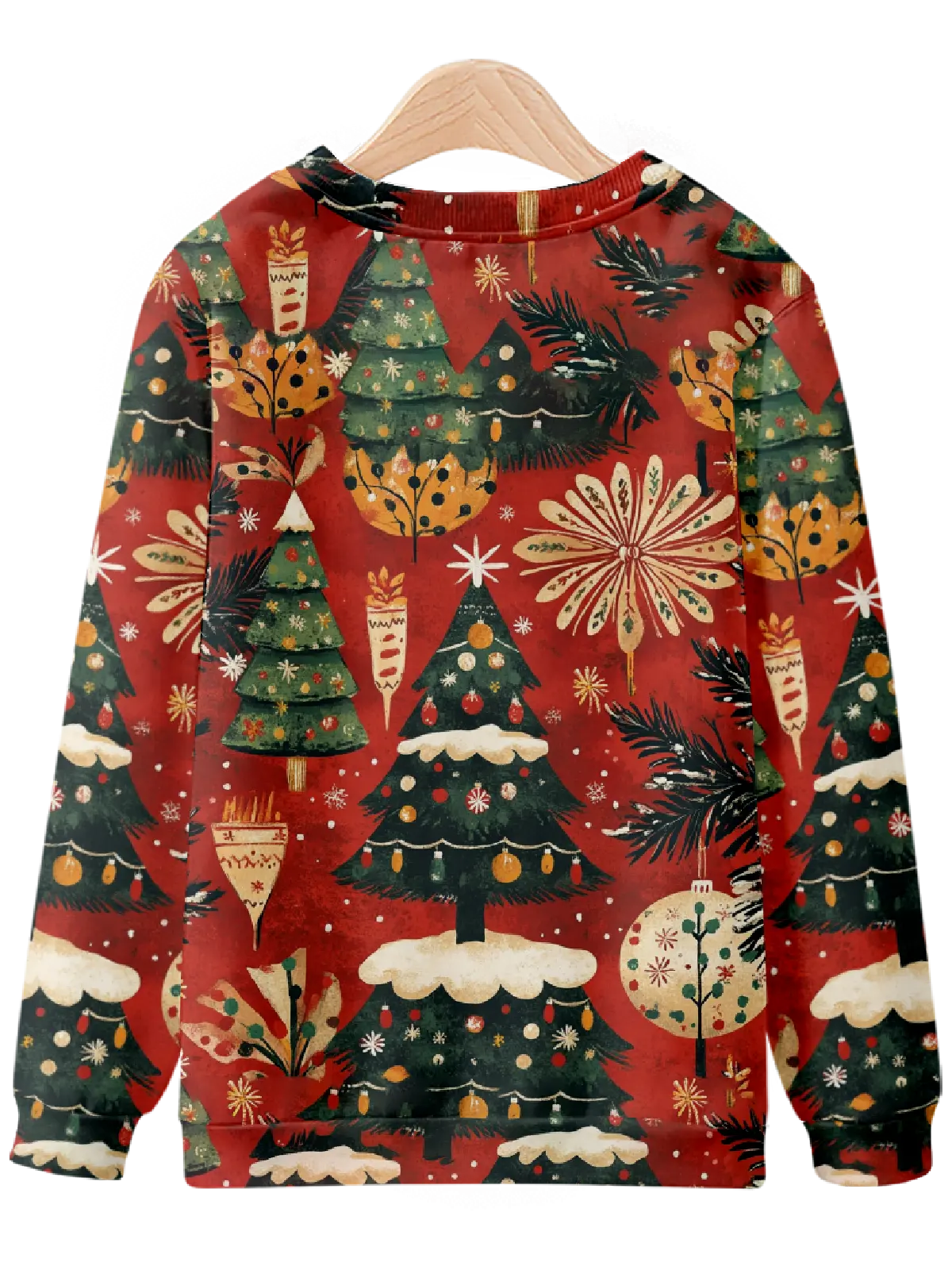 Christmas Card-Inspired Festive Christmas Trees Sweatshirt Eleven Oasis