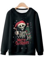 Skeleton Wishes You a Merry Christmas Sweatshirt Eleven Oasis