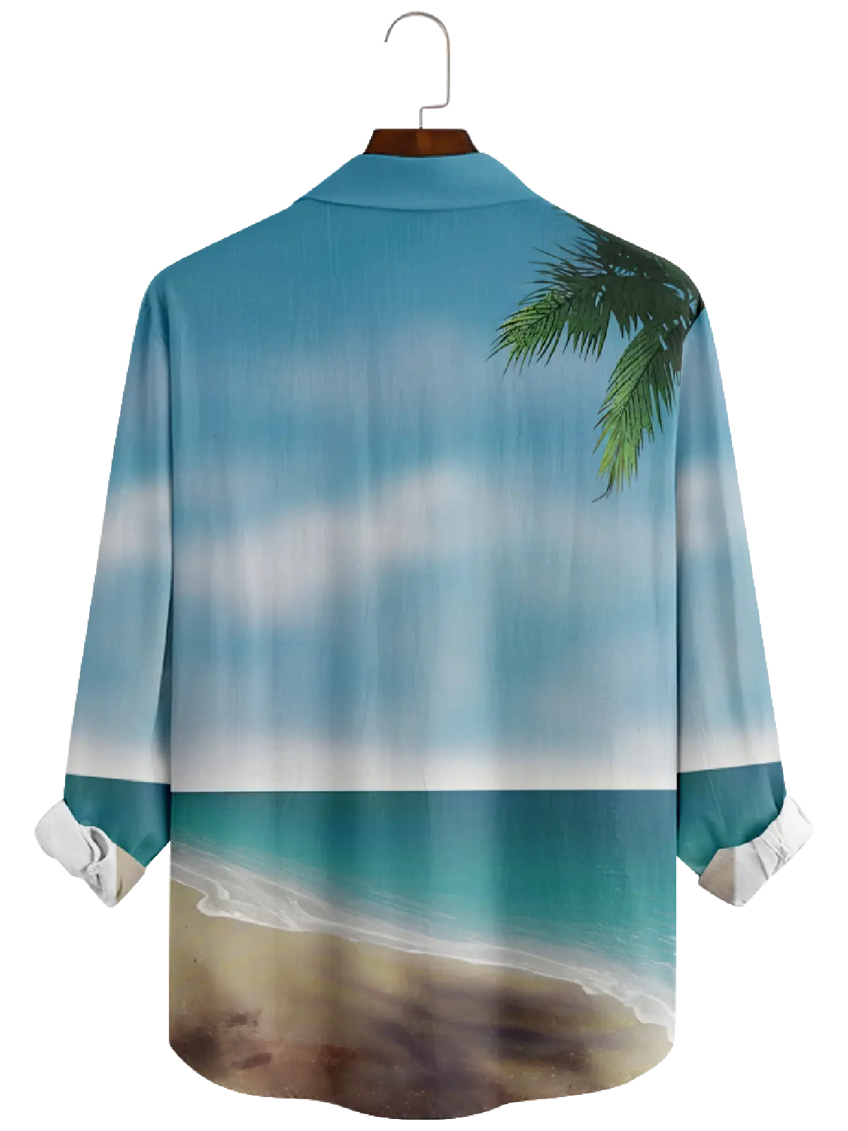 Men's Christmas Cow Surfboard Beach Long Sleeve Shirt Eleven Oasis