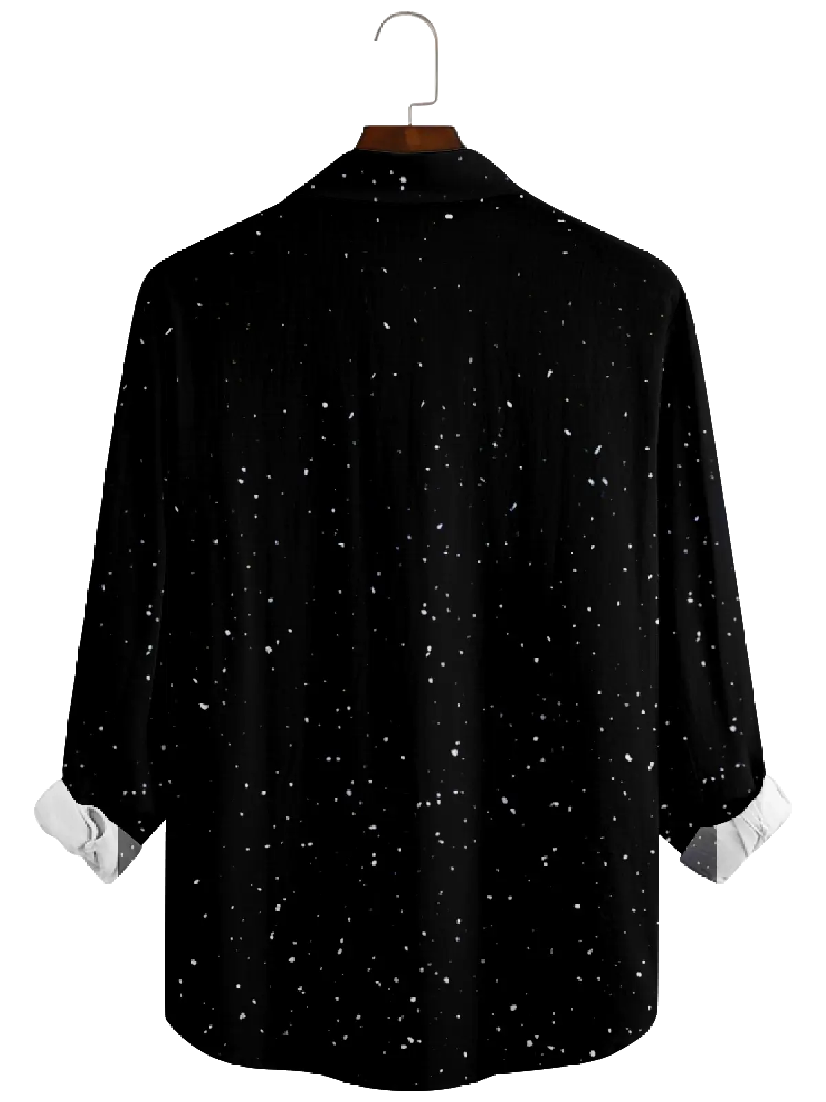 Men's Christmas Santa Brisks Black Long Sleeve Shirt Eleven Oasis
