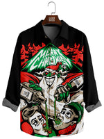 Men's Christmas Evil Drinking Long Sleeve Shirt Eleven Oasis
