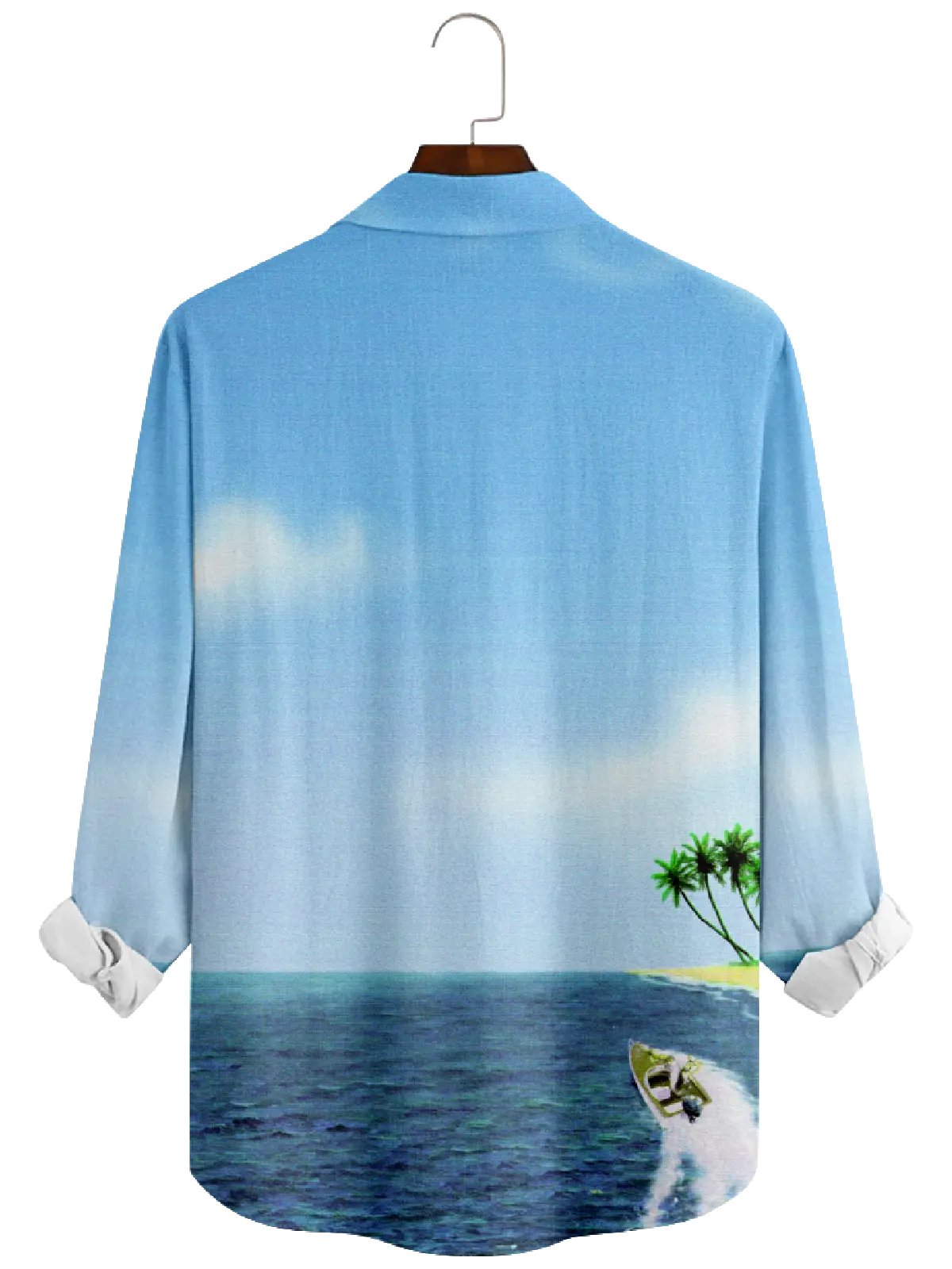 Men's Christmas Santa Parasailing Long Sleeve Shirt Eleven Oasis