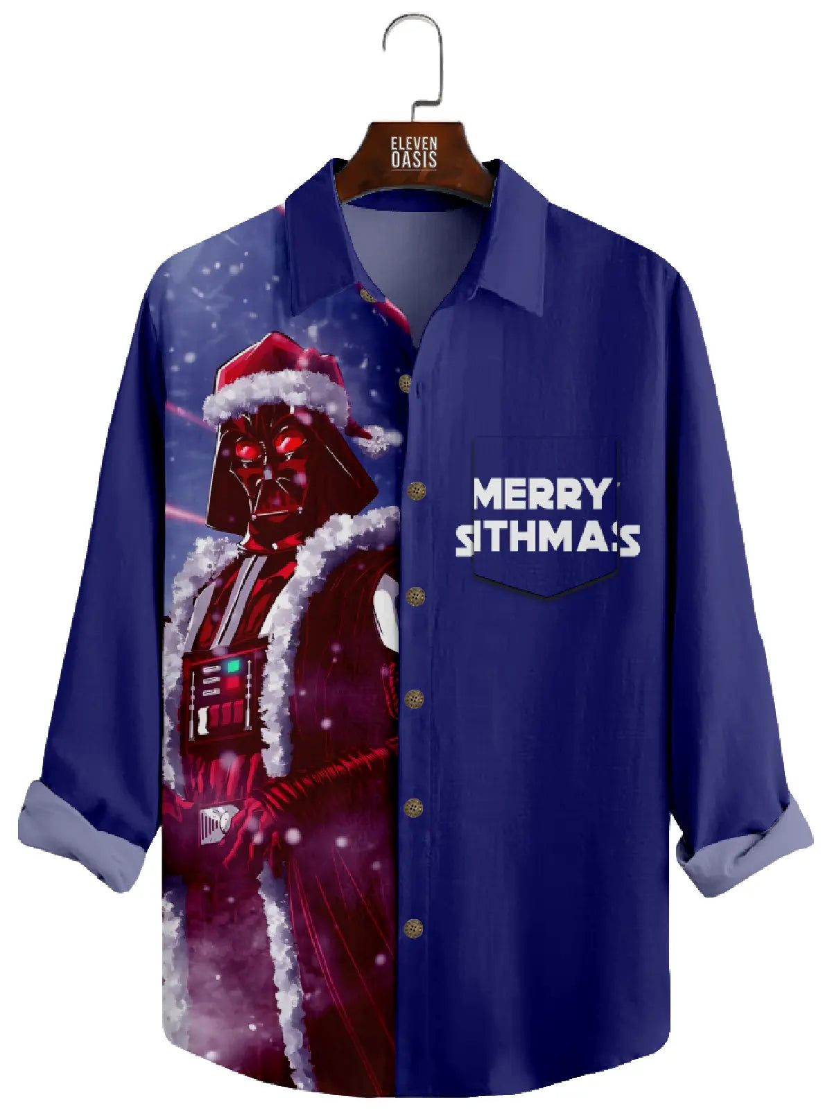 Men's Christmas Merry Sithmas Long Sleeve Shirt Eleven Oasis