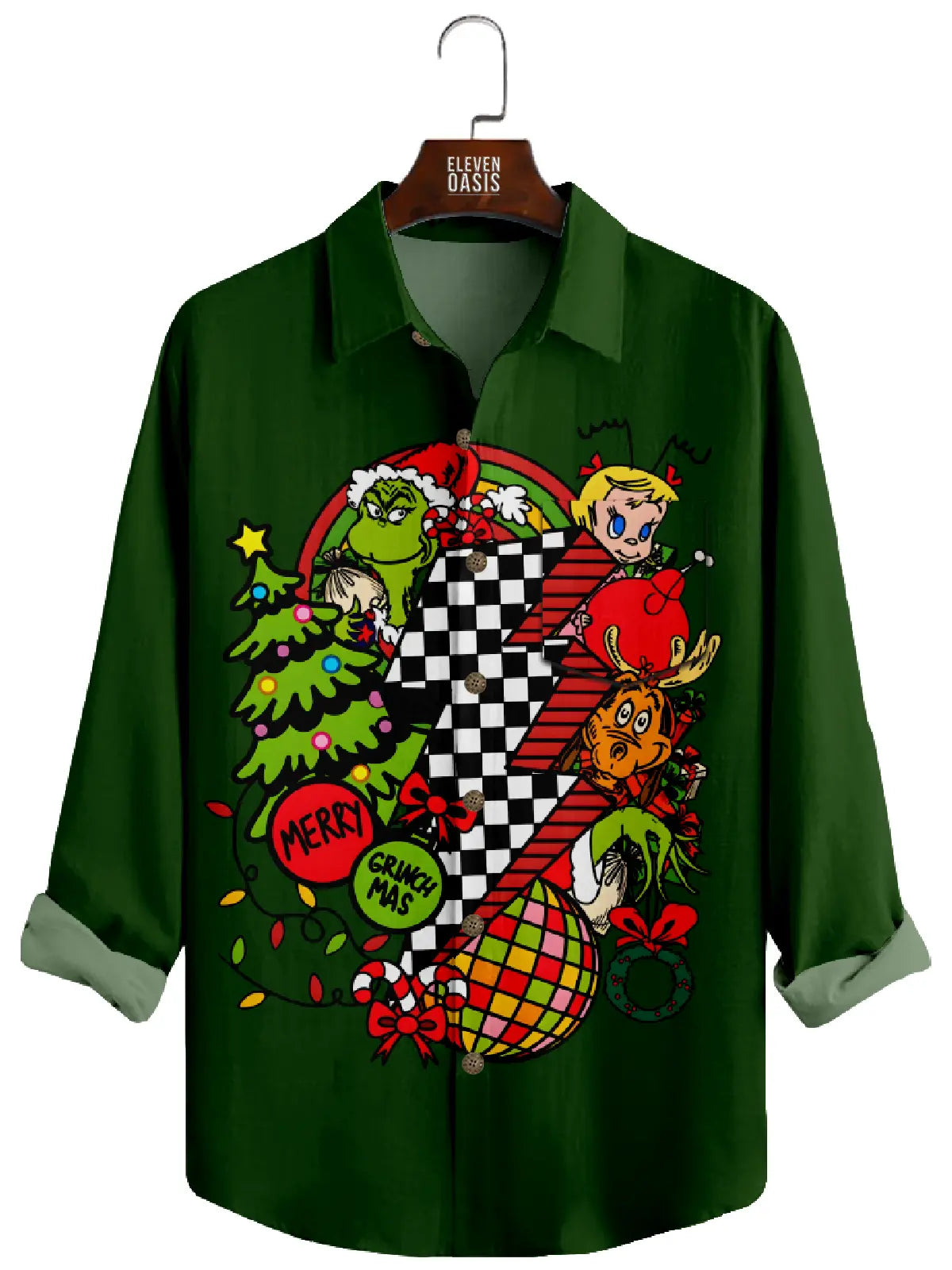 Men's Christmas Mischief Maker Long Sleeve Shirt Eleven Oasis