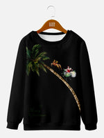Men's Palm Santa Crew Sweatshirt Eleven Oasis