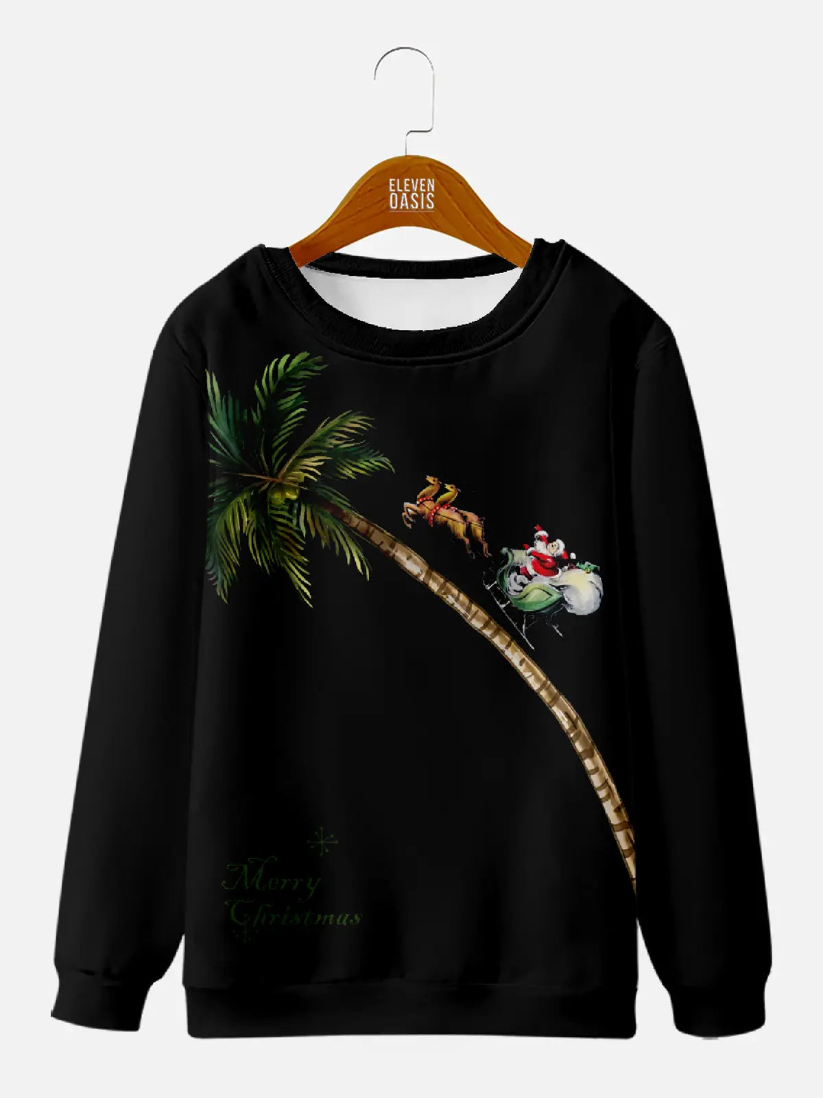 Men's Palm Santa Crew Sweatshirt Eleven Oasis