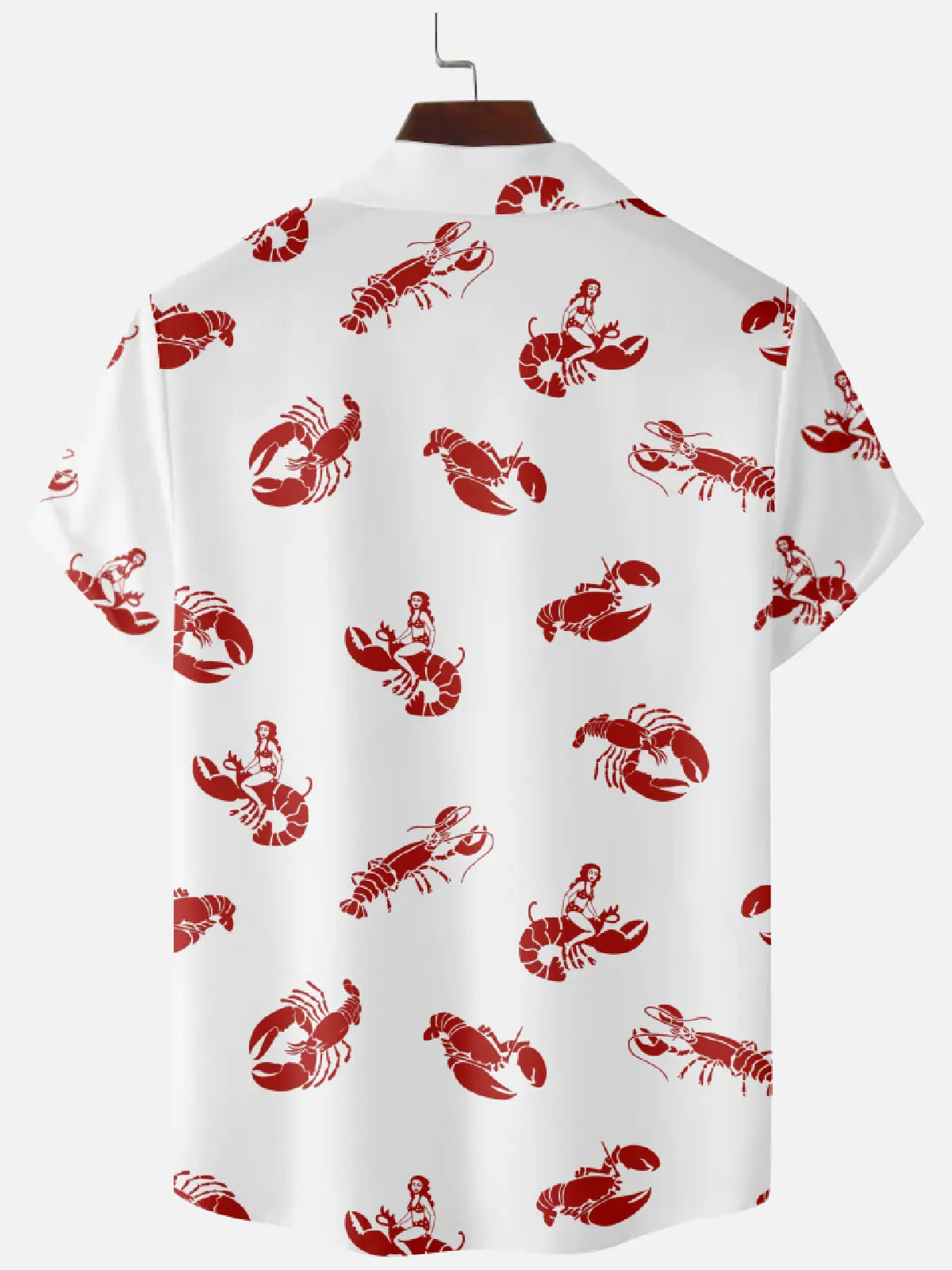 Men's Lobster Pin-Up Short Sleeve Shirt ElevenOasis