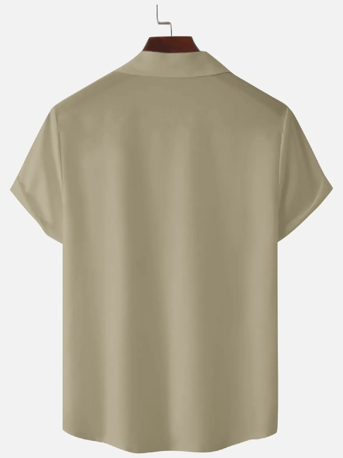 Men's Morandi Color block Panel Stripe Camp Collar Short Sleeve Shirt ElevenOasis