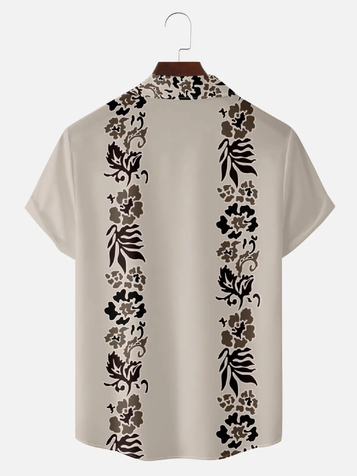 Men's Botanical Stripe Guayabera Short Sleeve Shirt  - Tony Soprano Wardrobe Eleven Oasis