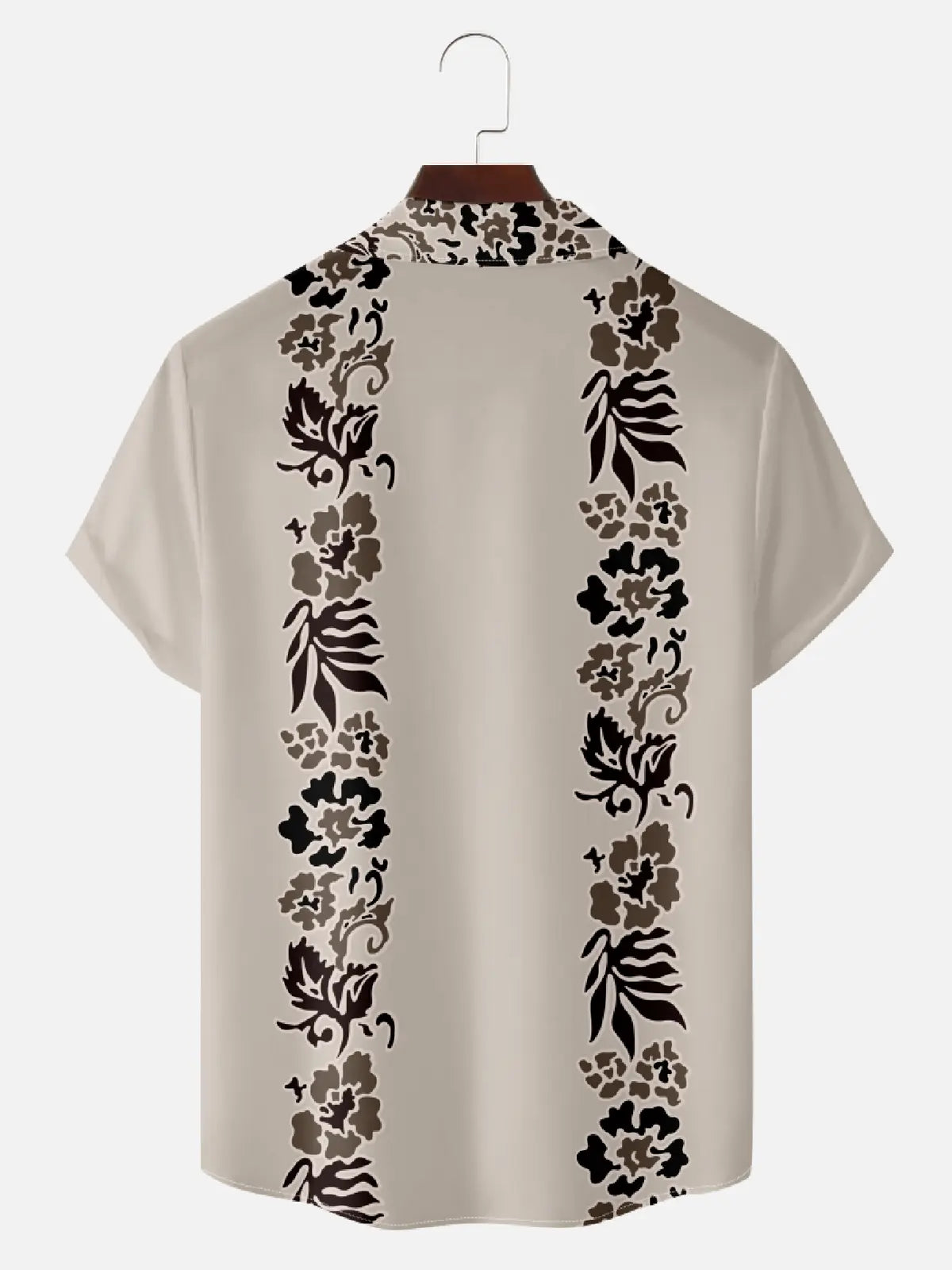 Men's Botanical Stripe Guayabera Short Sleeve Shirt - Tony Soprano Wardrobe ElevenOasis