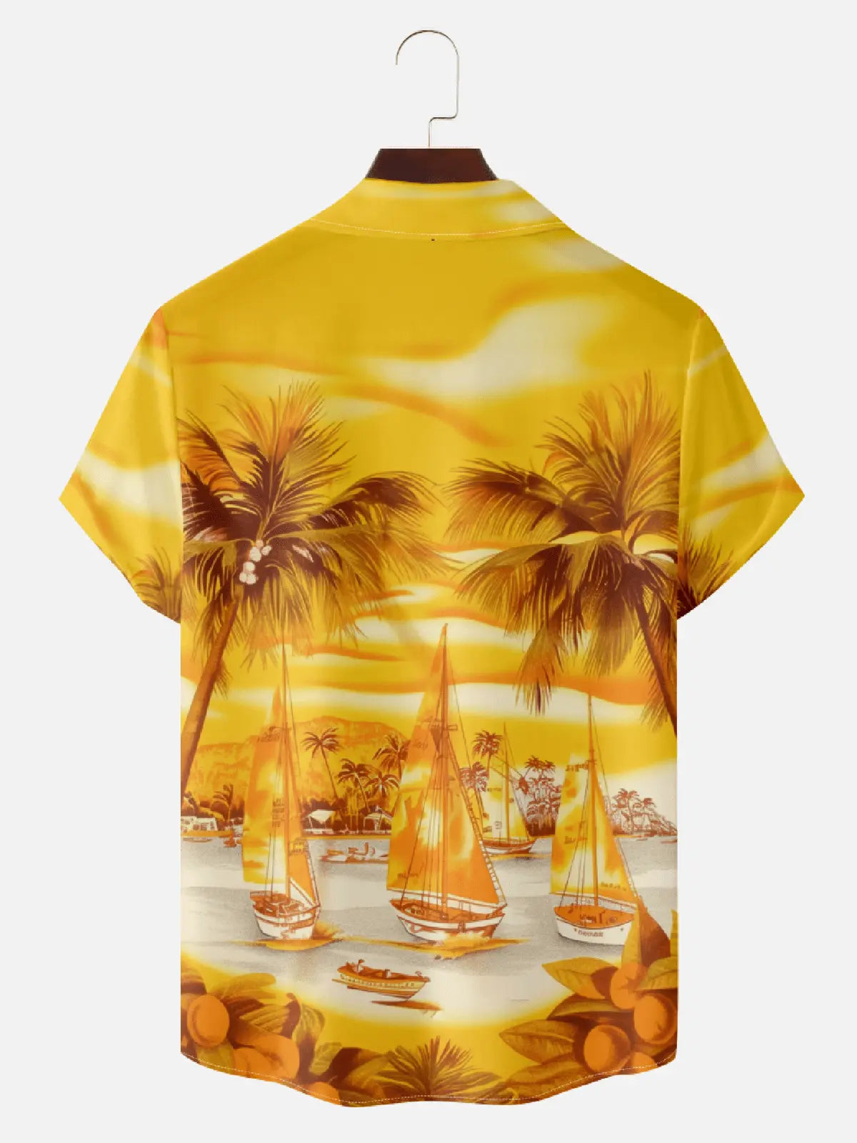 Men's Golden Sunset Paradise Hawaiian Short Sleeve Shirt - Magnum, P.I. Wardrobe ElevenOasis