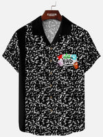 Men's Vintage Composition Book Marbled Short Sleeve Shirt Eleven Oasis