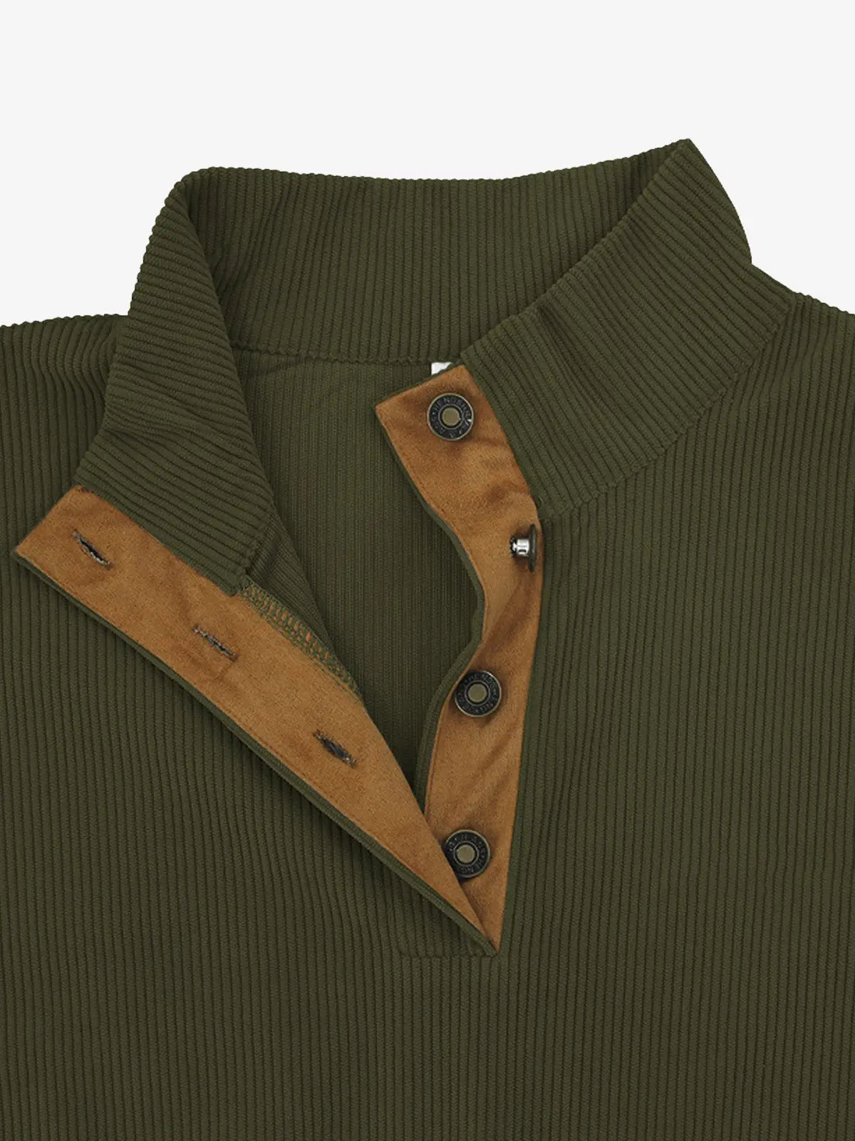 Men's Corduroy-Style Pullover Sweatshirt ElevenOasis