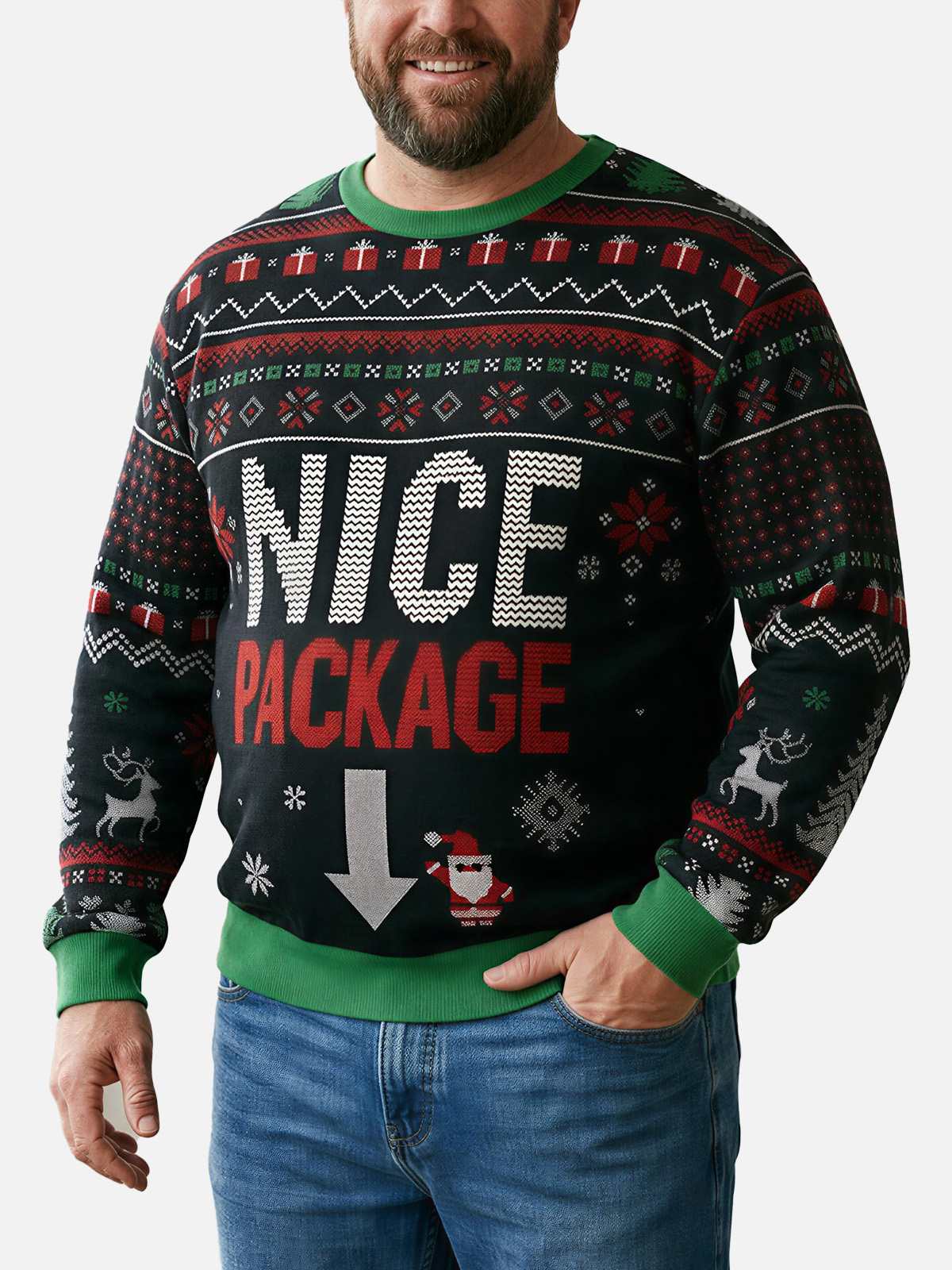 Nice Package & Tree-Mendous Couples Ugly Christmas Sweaters ElevenOasis