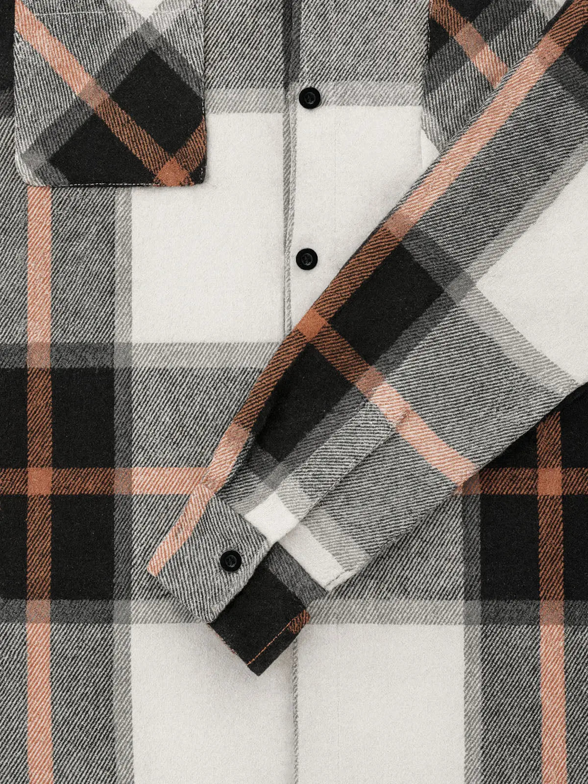 Men's Warm Plaid Button-Up Long Sleeve Shirt Jacket ElevenOasis