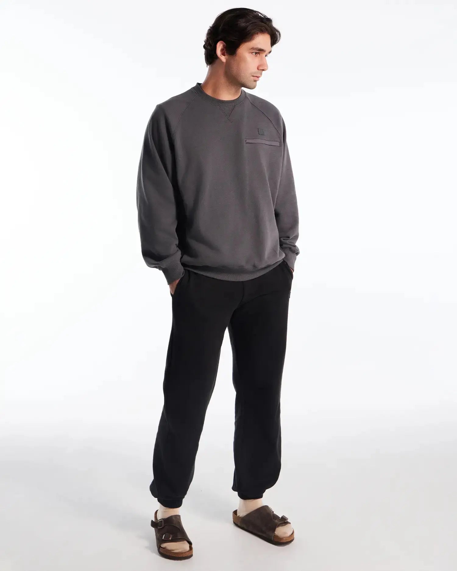 KOLAB Mixed Fabric Crew Sweatshirt KOLAB