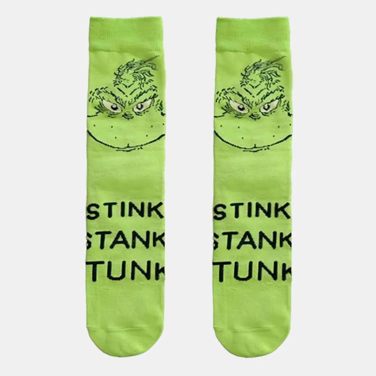 Grinch-Themed Christmas Novelty Socks ElevenOasis
