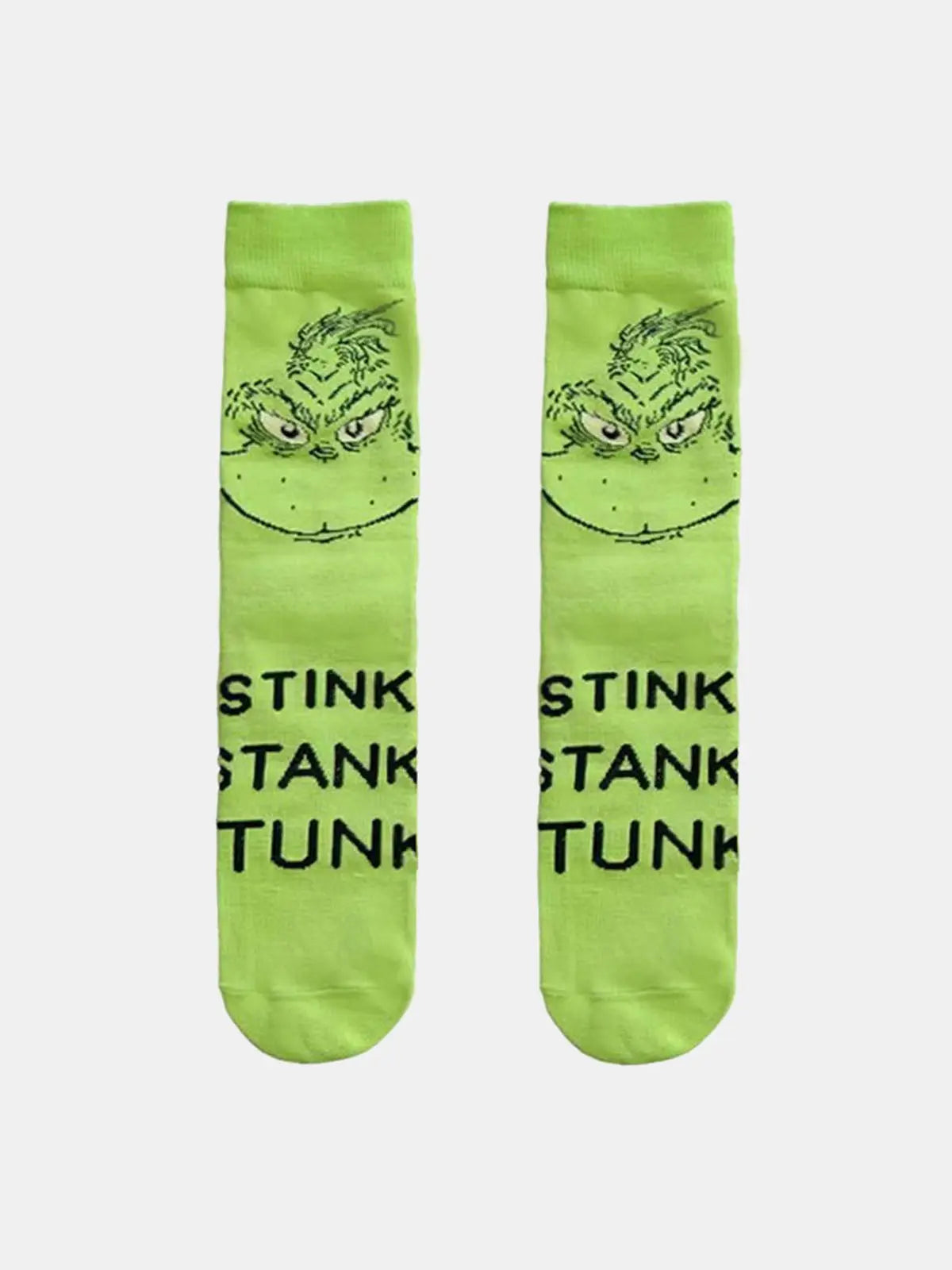 Grinch-Themed Christmas Novelty Socks ElevenOasis