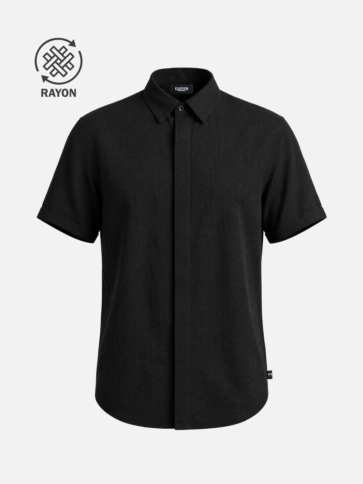 Men's Linen Cotton Blend Short Sleeve Shirt ElevenOasis
