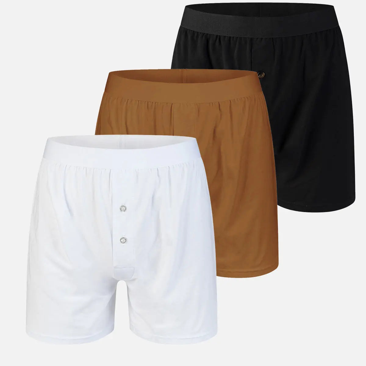 Men's Cotton Stretch Button Fly Boxer Eleven Oasis