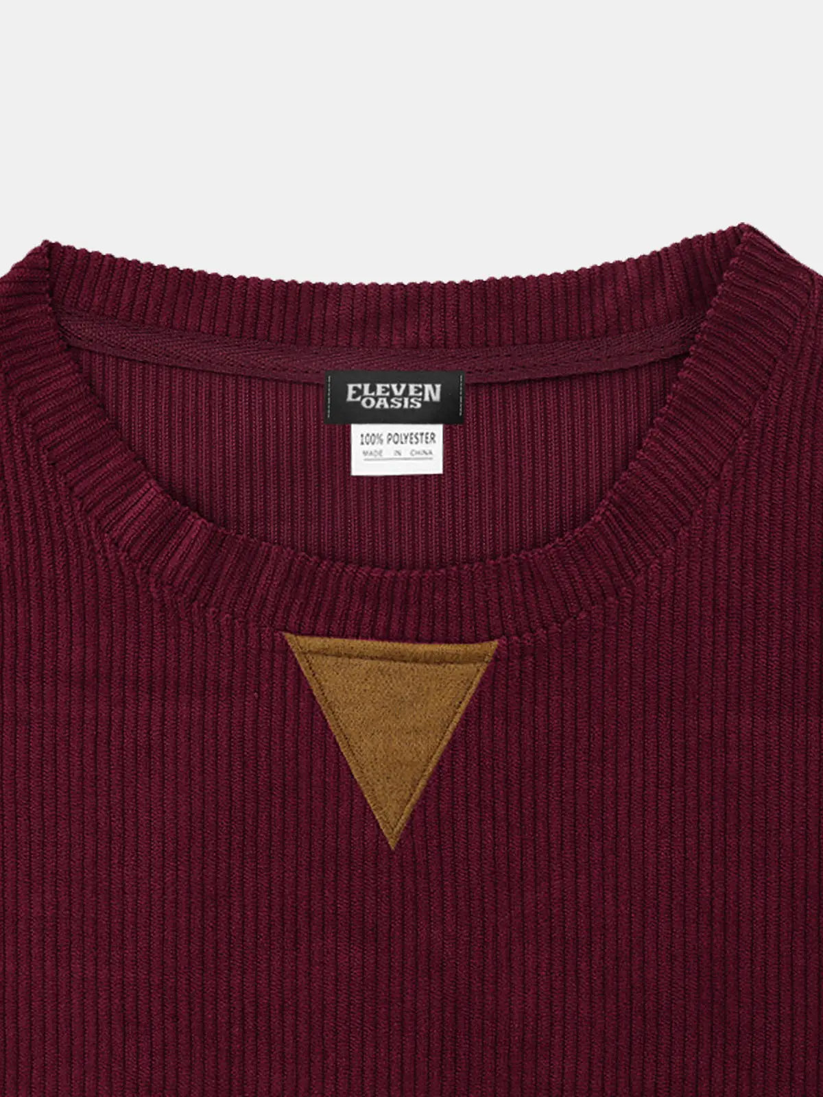 Men's Corduroy Elbow Patch Crew Neck Sweatshirt ElevenOasis