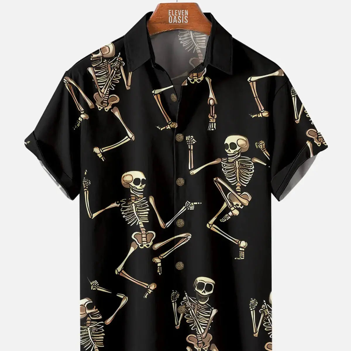 Halloween Dancing Skeleton Men's Short Sleeve ShirtMens short sleeve shirts Big and tall Mens shirts Short sleeve shirts for men Mens 4xl shirts Casual short sleeve shirts