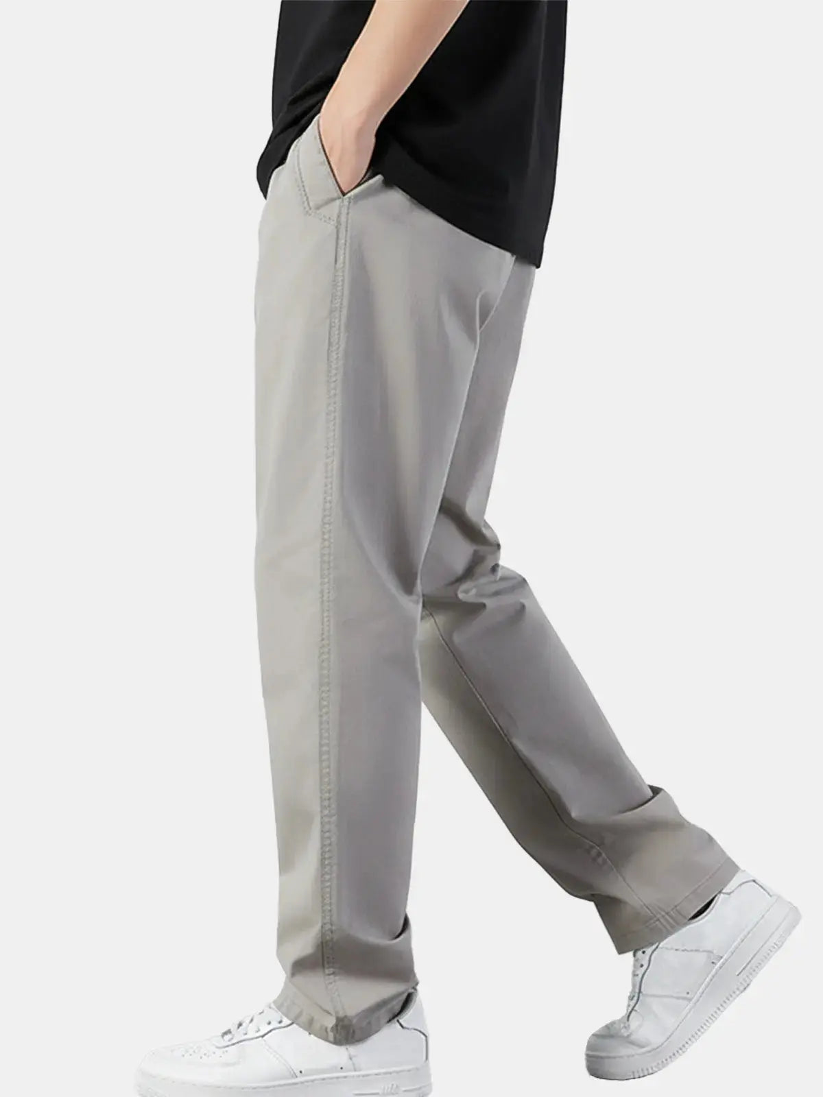 Men's Cotton Elastic Waist Chino Pants ElevenOasis