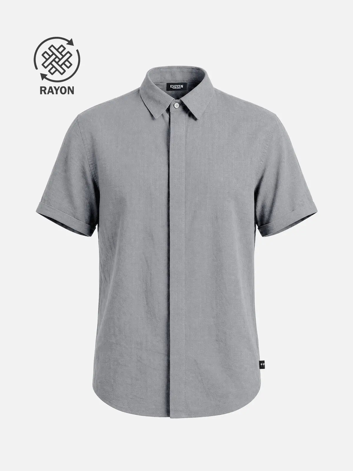 Men's Rayon Blend Classic Short Sleeve Shirt ElevenOasis