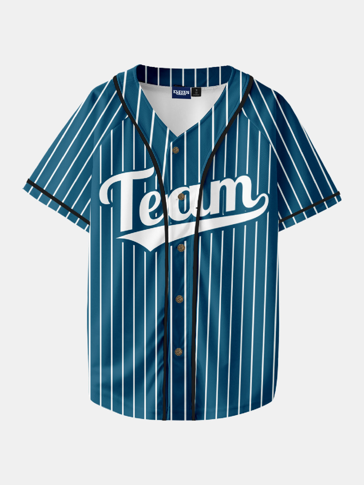 Men's Customizable Baseball Team Short Sleeve Jersey Eleven Oasis