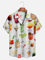 Men's Cocktails Short Sleeve ShirtMens short sleeve shirts Big and tall Mens shirts Short sleeve shirts for men Mens 4xl shirts Casual short sleeve shirts