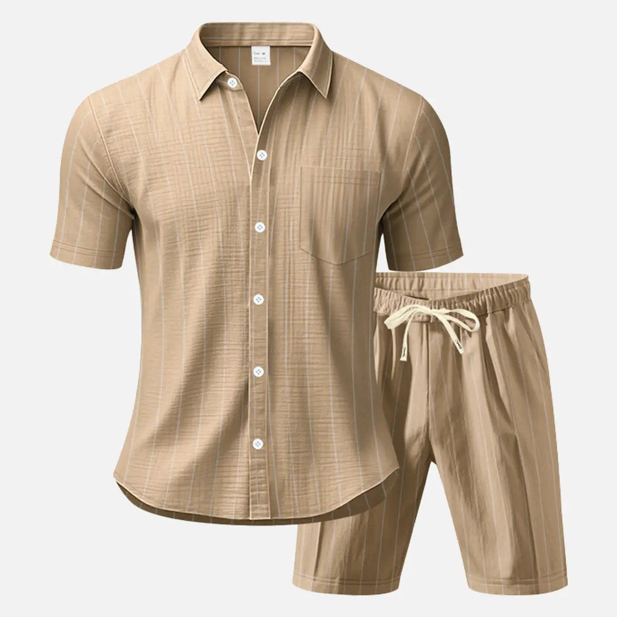 Men's Linen Pinstripe Matching Set Eleven Oasis
