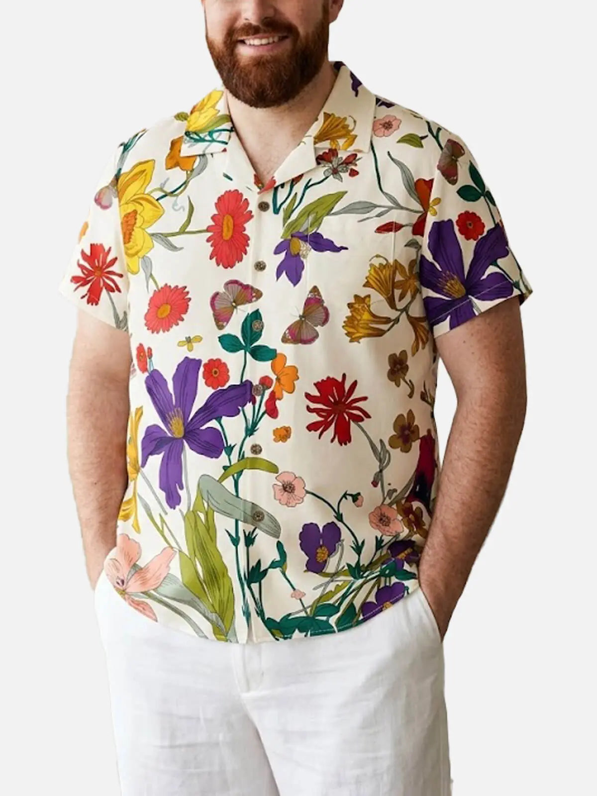 Tall Men's Botanical Garden Short Sleeve Shirt ElevenOasis