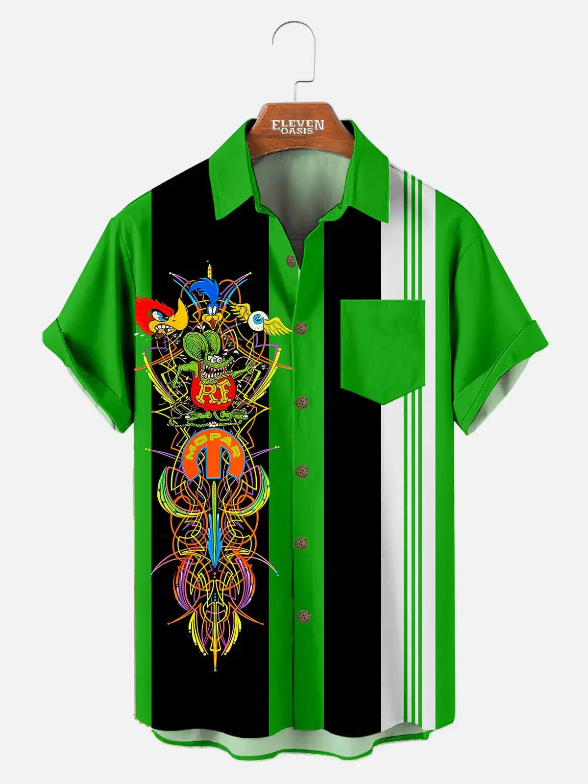 Vintage Car Men's Short Sleeve Shirt ElevenOasis