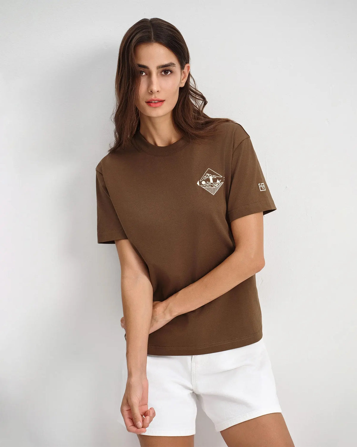 KOLAB Women's Embroidered Crest Tee KOLAB