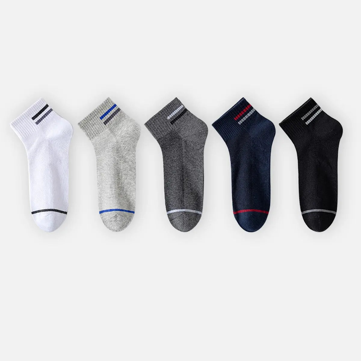 Men's Breathable Lightweight Ankle Socks 5-Pack Eleven Oasis
