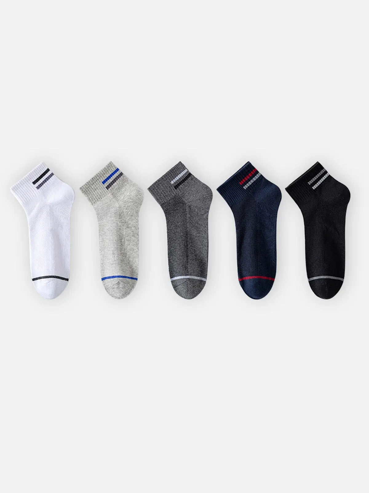 Men's Breathable Lightweight Ankle Socks 5-Pack Eleven Oasis