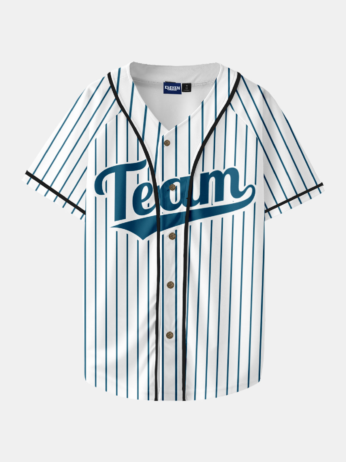 Men's Customizable Baseball Team Short Sleeve Jersey Eleven Oasis